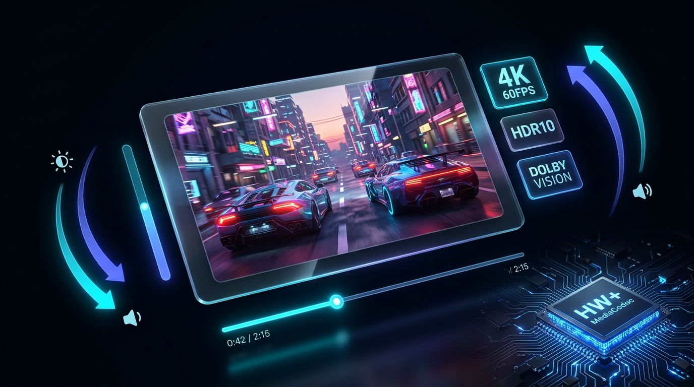 Best 4K Ultra HD Video Player for Android: Gesture Controls, HW Acceleration & Subtitles